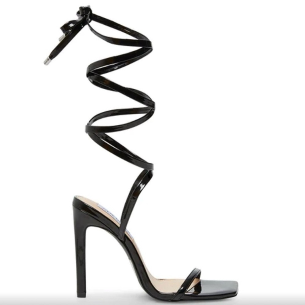 Brand new never worn Steve Madden black strappy heels